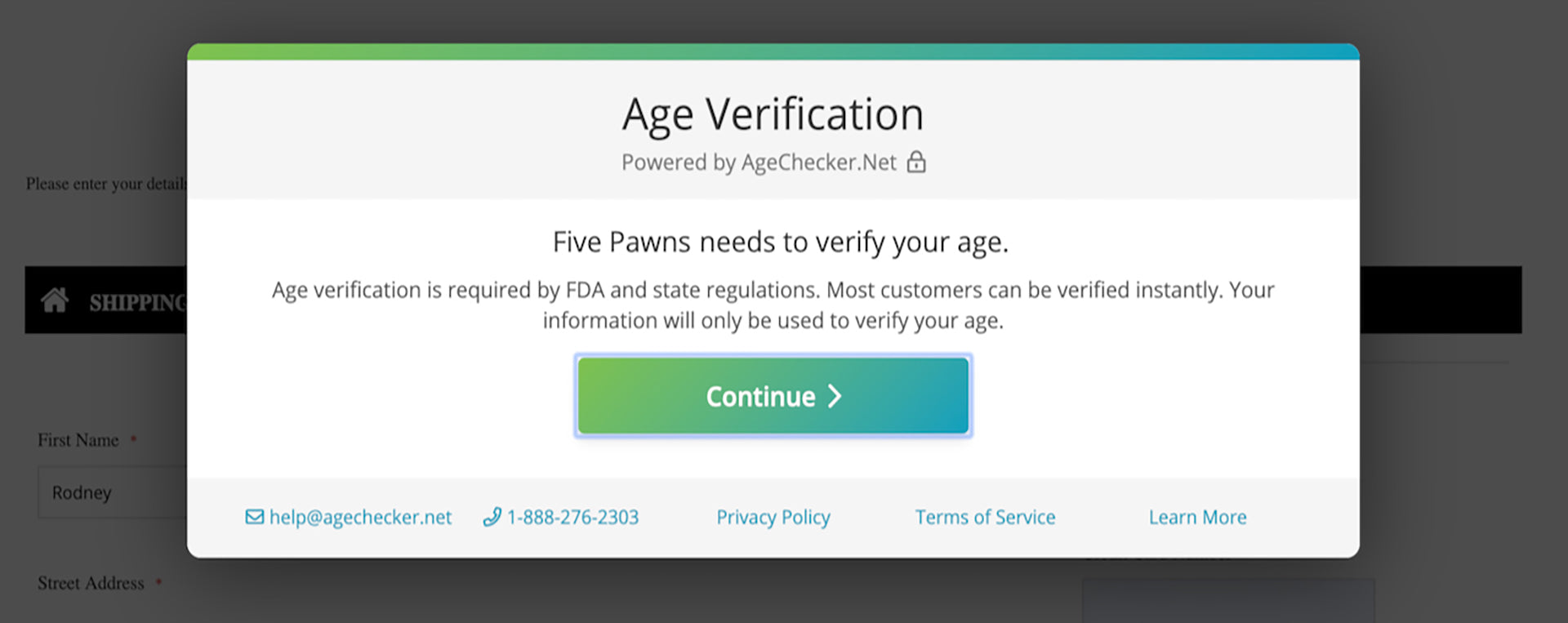 Age Check Update Updated Age Verification Process - Five Pawns